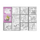 Раскраска-антистресс, 200х200мм, 20л, "Cute animals"2D, #4, 20415 (10)