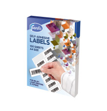 Самоклеящиеся белые этикетки A4 52.5x21.2mm (1/56) 100лист. FOROFIS 91492 (10)