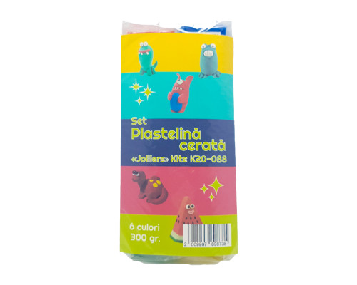 Set plastelina cerata 6culori 300gr) "Jolliers" Kite K20-088 (1/6) Set plastelina cerata 6culori 300gr) "Jolliers" Kite K20-088 (1/6)