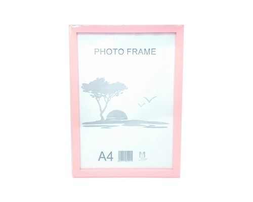 Фоторамка A4 21*30 c ножкой-подставкой розовая 15-02-13 CM*8940