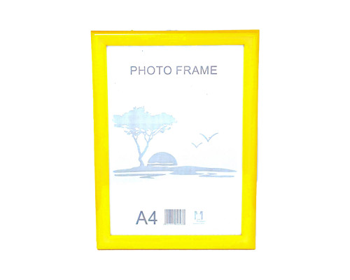 Фоторамка A4 21*30 c ножкой-подставкой желтая 20-01-08 CM*8988