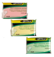 Hartie pt notite cu lipici, 51x76mm, assorti 100foi 4Office 4-421 (18)