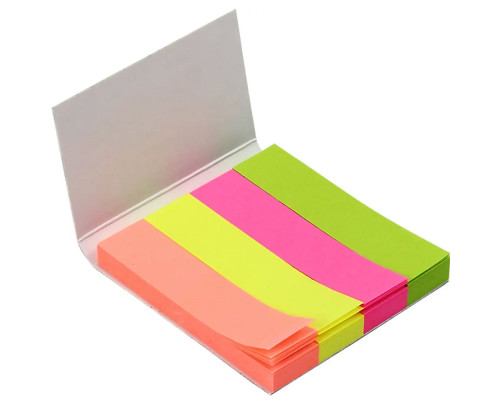 Самоклеющиеся бумажные индексы (неон) 12х50мм 4x50л, Scholz 8071(6/48)