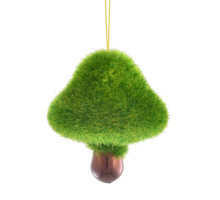 05241 Игрушка новогодняя "Лесной гриб" d-5.5 см, зеленый 972910 (24)