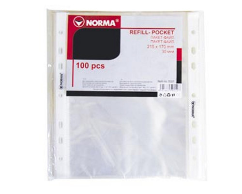 Файлы А5 30мк 100шт. NORMA 5021 (60) Файлы А5 30мк 100шт. NORMA 5021 (60)