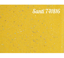 Fetru moale, cu gliter, 20*30 cm, 10 coli, 1.2 mm, galben, Santi 741816