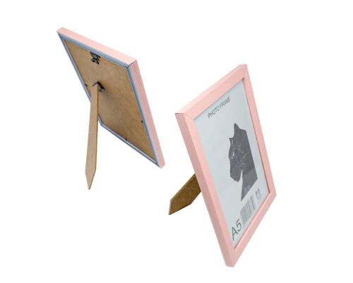 Фоторамка A5 15*20 c ножкой-подставкой розовая 15-02-13 CM*8858