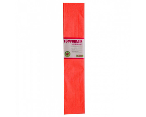 Hartie creponata fluorescent oranj 20% (50cm*200cm) 1Вересня 705396 (10/200)