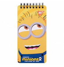Блокнот 80х160мм, 60л., линия, cпираль, "Minions" YES 151767 (30/60)