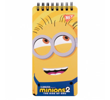 Блокнот 80х160мм, 60л., линия, cпираль, "Minions" YES 151767 (30/60)