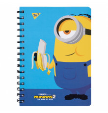 Carnet A5, 80foi, linie, spira cu elastic, "Minions Banana" YES 151774 (10/20)