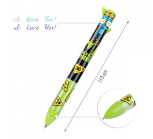 Ручка шариковая "Zombie", 1,0мм, 2цвета (синяя/зелен.) YES 412053 (24/120)