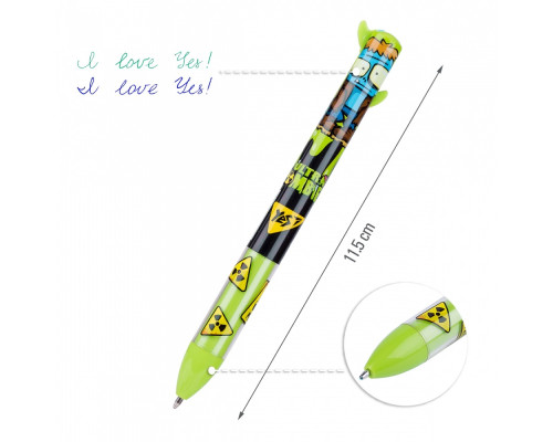 20262 Ручка шариковая "Zombie", 1,0мм, 2цвета (синяя/зелен.) YES 412053 (24/120)
