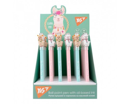 Ручка масляная "Lama pen" 0,7мм, синяя YES 411999 (36)