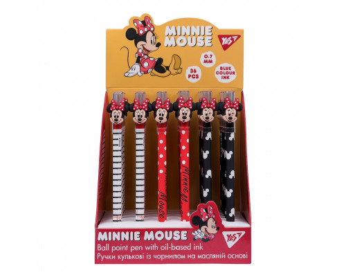 Pix cu bila "Minnie Mouse" 0,7mm, albastru, YES 412078