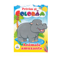 Privim si coloram ANIMALE AMUZANTE. N*3998