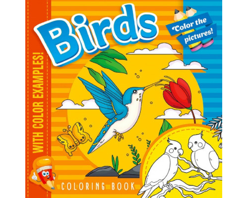 Раскраска 200х200мм, 16л, "BIRDS" 22348 (20)