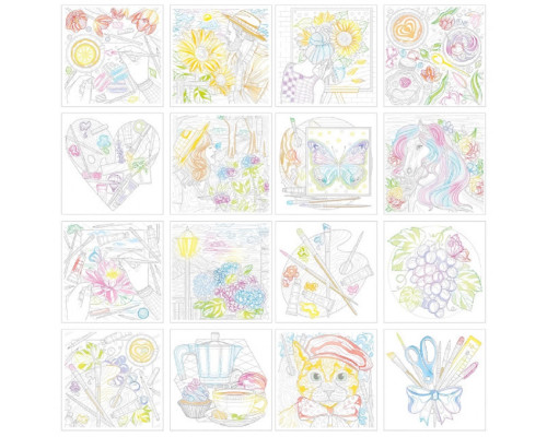 Раскраска 200х200мм, 16л, "Little Painter" 22350 (20)