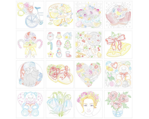 Раскраска 200х200мм, 16л, "Favorite Holidays" 22352 (20)