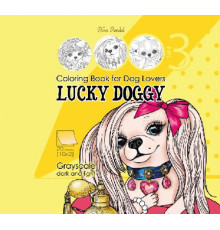 72056 Раскраска-антистресс, 200х200мм, 20л, "Lucky Doggy"2D, #3, 21295