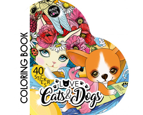 Фигурная раскраска с наклейками, 200х200мм, 4+2л,"Love CatssiDogs" 2216 (10) Фигурная раскраска с наклейками, 200х200мм, 4+2л,"Love CatssiDogs" 2216 (10)