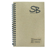 Carnet A5 70foi, matem., spira CRAFT SB Gingko (6/120)