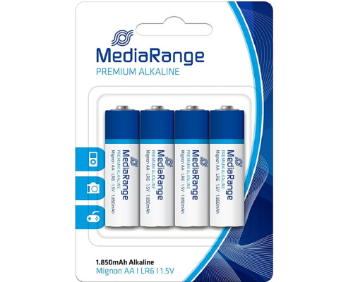 Baterie AA, Alkaline,MediaRanger, 4buc. MRBAT104 (12/144)