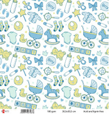 Набор бумаги для скрапбукинга №11, (5 шт/уп) 740758