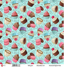 Set hirtie pentru scrapbooking №15, (5 buc.) 740766