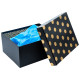 045815 Коробка подарочная №5 24х19,5х11,5 см. черная с рисунком +бумага тишью