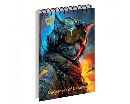 Блокнот А6, 80л. клетка, на спирали "Defenders" YES 151895 (6/210) Блокнот А6, 80л. клетка, на спирали "Defenders" YES 151895 (6/210)