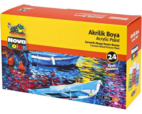 Set vopsea acrilică 24 culori, 17 ml NC-2009 (24)