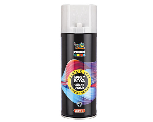 Vopsea spray alba 400ml, NOVA COLOR NC-3504 (12/96) Vopsea spray alba 400ml, NOVA COLOR NC-3504 (12/96)