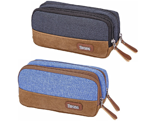 Пенал 2 отделения, Western Denim, ассорти BR-3132 (24)