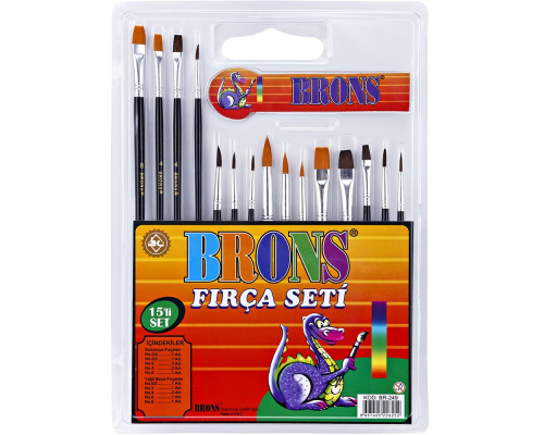 Set de pensule asorti, 15buc. BR-249 (10/100)