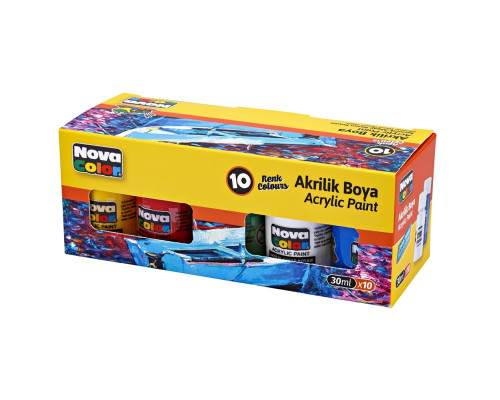 Набор акриловыx красок 10 цветов, 30 мл NC-2002 (36)