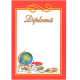 Diploma fara linii cu chenar rosu N-005 (100)