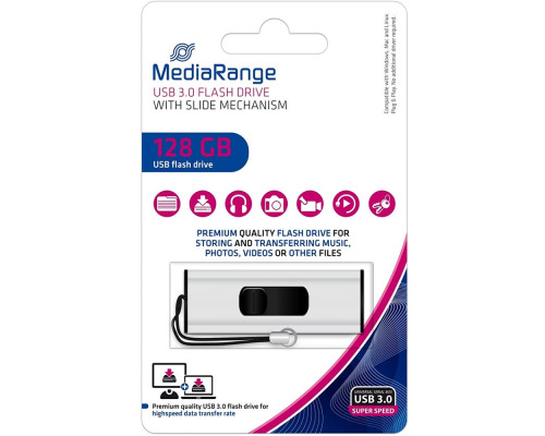 Флэшка 128Gb, USB3.0, MediaRange MR918 (25)