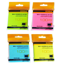 Hartie pt notite cu lipici 76x76mm NEON asorti 100foi 8068-00N SOZ (6/48)