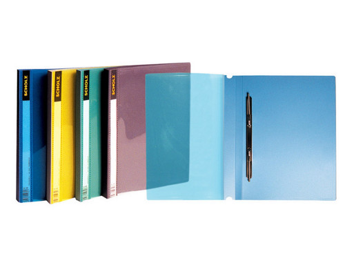 Папка-скорошиватель пластиковый А4 Scholz 5236 цвета в ассортименте (20)