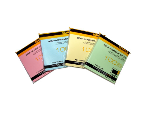 Бумага для заметок с липким слоем 76x76mm асорти 100л. 8068-00 SOZ (6/48)