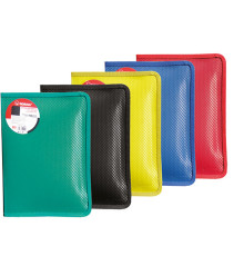 Папка А4,на молнии, 3см, непрозр., цв. ассорти,Norma 5098 (12/120)