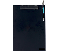 62021 Планшет пластик., с верхним прижимом A4 черный, с клипом, для ручки NORMA 5104 (40)