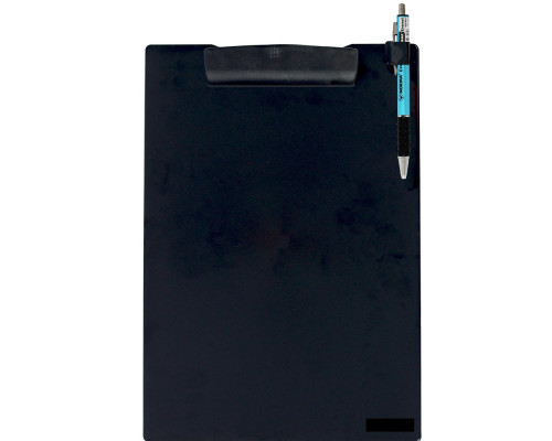 62021 Планшет пластик., с верхним прижимом A4 черный, с клипом, для ручки NORMA 5104 (40)