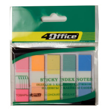 Indecsi colorati din plastic, culori pastelate, 12x45mm 5x20foi 4-427, 4Office (50)