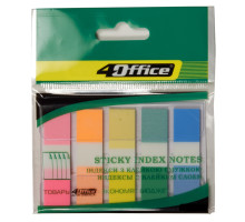 Indecsi colorati din plastic, culori pastelate, 12x45mm 5x20foi 4-427, 4Office (50)