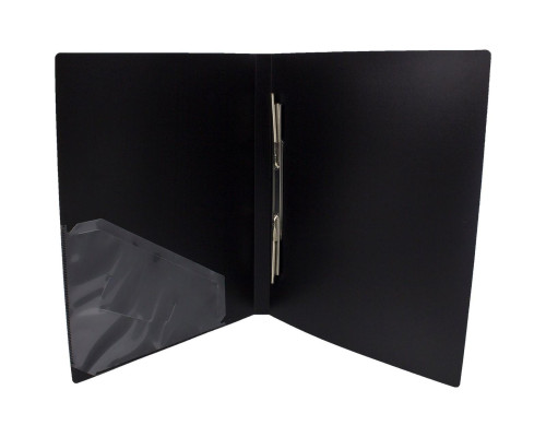 Папка-скорошиватель с карманом A4, 500мкн., черн., 4Office 4-213-09 (20)