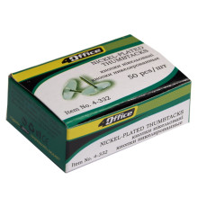 Кнопки 50 шт. никелиров., 4-332.4OFFICE (10/1000)