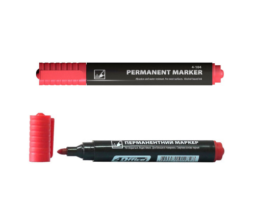 Marker permanent, 3mm, rosu 4-104, 4Office (12/720)