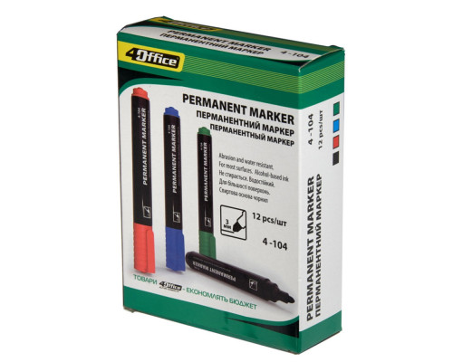 Marker permanent, 3mm, verde 4-104, 4Office (12/720) Marker permanent, 3mm, verde 4-104, 4Office (12/720)